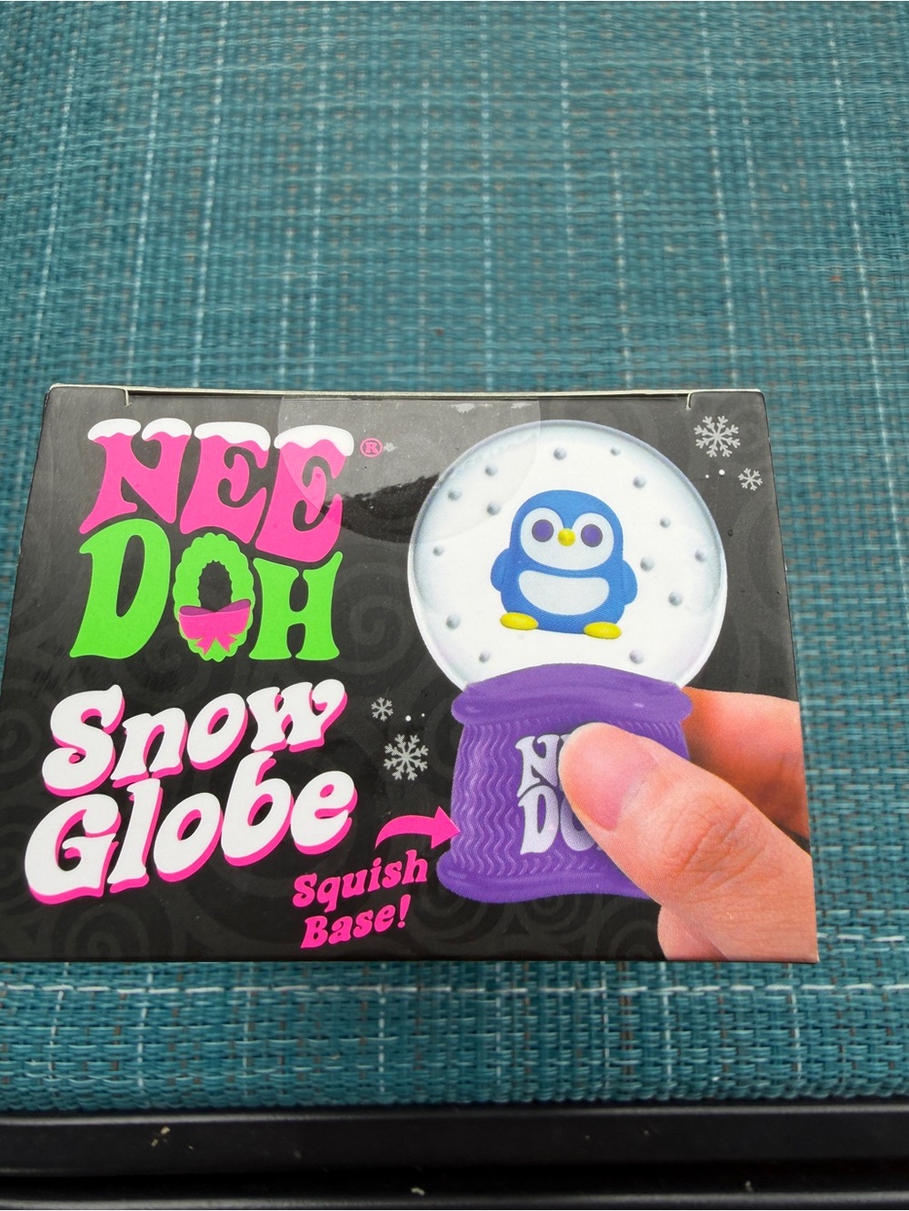 Squish N Flowl Penguin Snow Globe Squeeze Toy - Blue & Purple - Picture 3 of 5